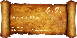 Oravetz Olga névjegykártya