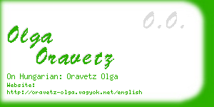 olga oravetz business card